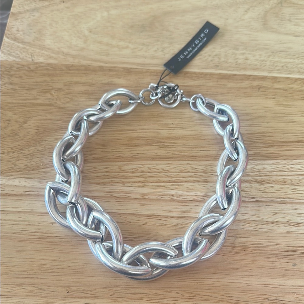 Jennifer Behr Silver Chunky Chain Necklace